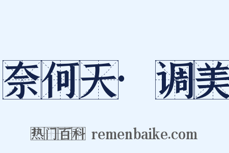 奈何天·调美是什么意思的图片